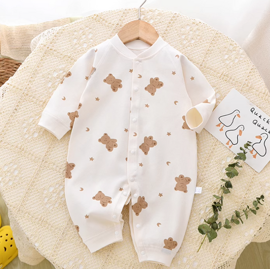 Baby cotton jumpsuit-cute bear